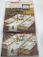 2X Paragon Needlecraft Christmas Greenery Virginia Ballman 6441 Total 8 Napkins