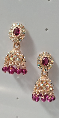 Cute Faux Pearl N Stone Festive Jhumka Earrings for Women/Teens –Ethnic Style - Picture 37 of 39