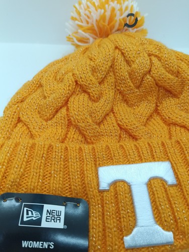 New Era Tennessee Vols Volunteers FLEECE GEFÜTTERT Glitzer Beanie Mütze Bommel Strick - Bild 2 von 4