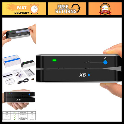 Bluetooth Card Reader Writer - USB 3 Tracks Mag Swipe Encoder for Payments