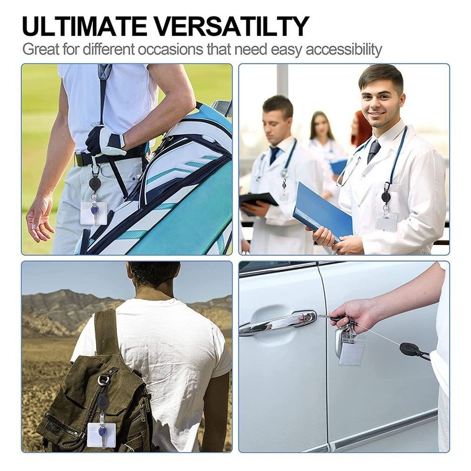 Camping Cycling Key Rope Wire Rope Keychain Buckle Telescopic Key ...