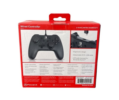 PowerA 1511370-02 Nintendo Switch Wired Controller Black NEW - Picture 2 of 2