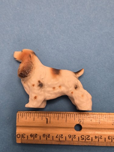 Estatuilla de perro Setter irlandés rojo blanco miniatura Bone China de colección - Imagen 6 de 6