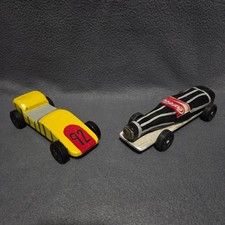 Handmade Wood Derby Cars Coca Cola Bottle Yel...