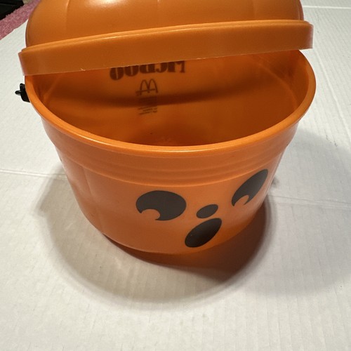 Vintage McDonalds McBoo Candy Boo Eimer Halloween orange Kürbis Happy Meal 1986