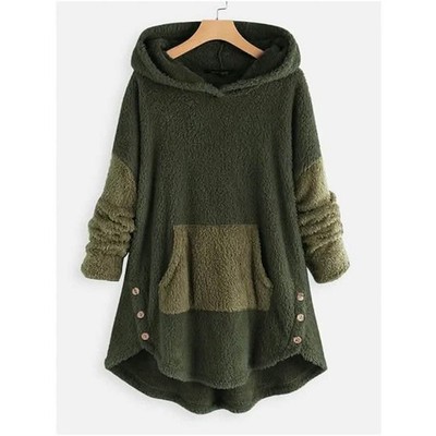 Women's Pullover Solid Colored Hoodie