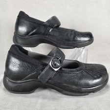 Dansko Mary Jane Shoes Womens Size 6.5 Black Leather Comfort Work Clog