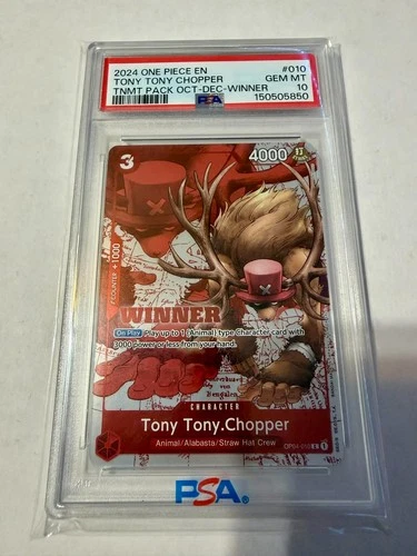 2024 One Piece Tony Tony.Chopper TNMT Pack Oct-Dec-Winner PSA 10 OP04-010