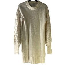 A New Day Cream Oversized Chunky Knit Sweater Dress Size XS