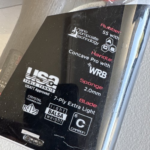 Raqueta de ping pong de carbono Stiga Pro pádel nueva - Imagen 2 de 3