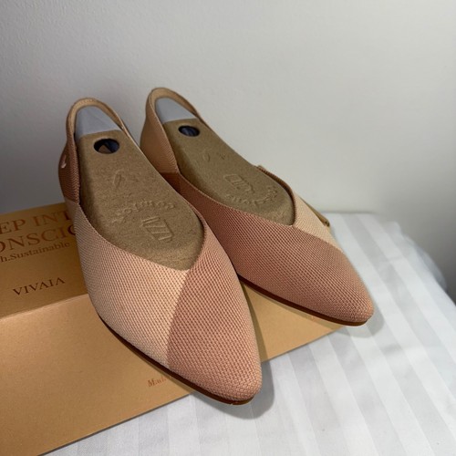 VIVAIA Women's Pointed-Toe Knit Flats Comfortable Slip-On Shoes US 8 EU 39 - Picture 5 of 8