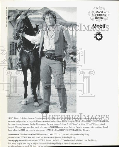 1996 Press Photo Actor Claudio Amendola in "Joseph Conrad's Nostromo" - Picture 1 of 2
