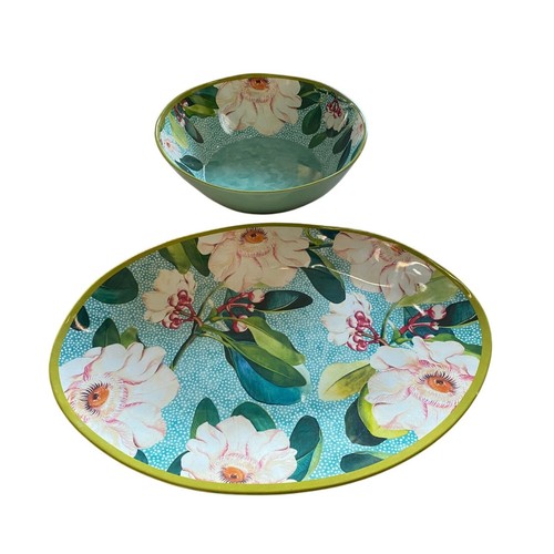 Pier 1 Imports Magnolia Melamine Serving Platter and Serving Bowl Set of Two - Picture 3 of 8