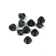 Tekno RC M4 Locknuts (flanged, black, serrated, 10pcs)