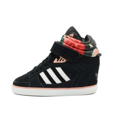 adidas Damen D65816 Sneaker Schwarz Wedge Wildleder Mittel Top EU 36 2/3