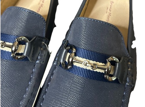 Bruno Marc Men's Navy Loafers Moccasins Slip on Driving Shoes US Size 10.5 - Bild 4 von 6