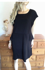 Lovedrobe @ Simply Be Plus Size 24 Black Peplum Stretch DRESS Party Flattering