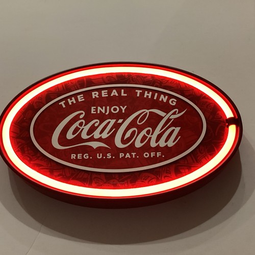 Letrero de carpa réplica de cuerda de neón LED Coca-Cola - Disfruta de lo real - Imagen 1 de 3