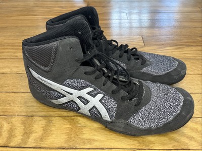 ASICS Snapdown 2 Wrestling Shoes Men's Size 12 Black & Silver 1081A027