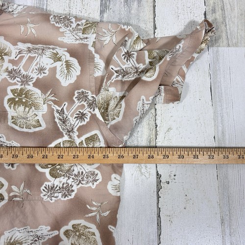 St John's Bay Island Style Cotton Short Sleeve Shirt Men's XX-L Neutral Hawaiian - Foto 11 di 16