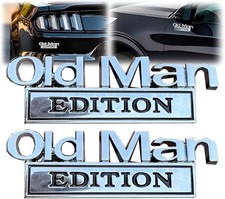  2pcs Metal Old Man Edition Emblem 3D Badge F...