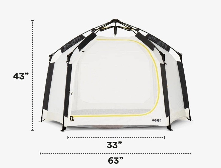 Veer Basecamp JPMA Certified Portable Pop Up Play Yard Play Pen for Baby Toddler
