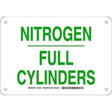 BRADY 125731 Chemical Sign, 7 in H, 10 in W, Plastic, Rectangle, English, 125731