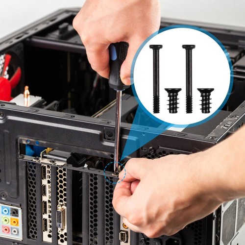 60Pcs Screw Set for Computer Cooling Fan Long and Short Screws Flat Head - Afbeelding 5 van 12