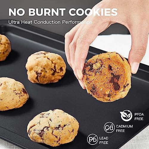 Juego de sábanas para hornear grandes XL - 19x13,25 pulgadas, sartén grande para galletas, horno antiadherente - Imagen 5 de 7