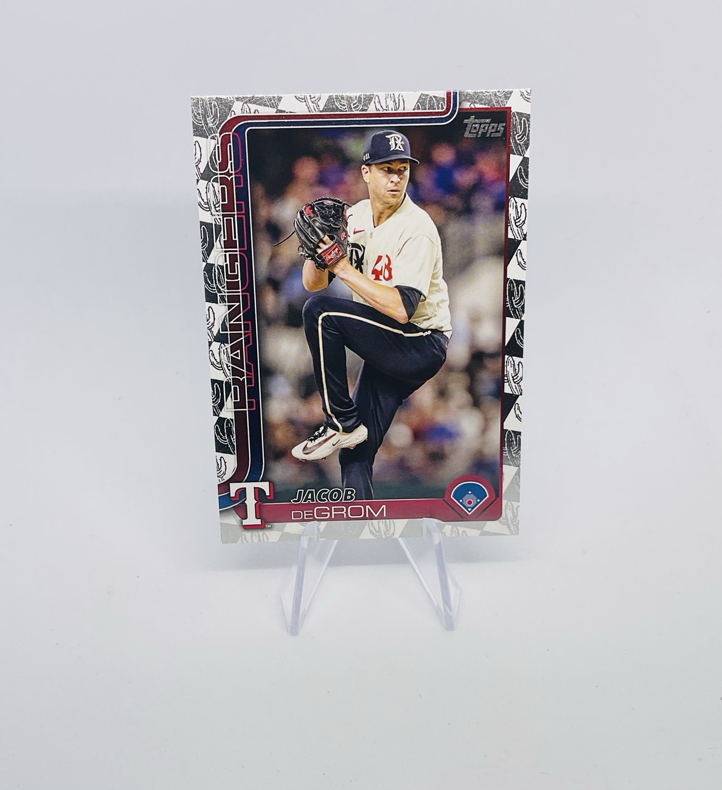 Jacob DeGrom 2025 Topps Series 1 Spring Training SP #208 Rangers