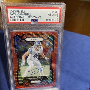 2023 Panini Prizm - Rookies Jack Campbell #330 Red Wave Prizm Auto/ 149 (AU, RC)