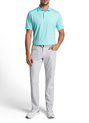 Peter Millar Solid Performance Polo Shirt in Cabana Blue - Large 42-44" Chest - Picture 2 of 4