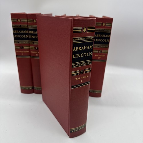 Carl Sandburg, Abraham Lincoln. Sangamon Edition, 1926-1939, 6 Vol. Nice VTG Set - Picture 10 of 24