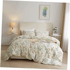  Duvet Cover Set King White Floral Duvet King(104"x90") A# Chic Fresh Floral
