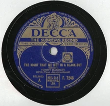 WW2 TOMMY HANDLEY - THE NIGHT THAT WE MET IN A BLACKOUT - WHO IS THAT MAN? - EX+