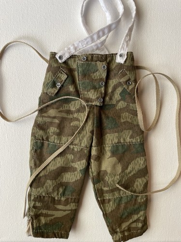 1/6 SCALE GERMAN WW2 REVERSIBLE WHITE/SPLINTER COLD WEATHER CAMOUFLAGE PANTS