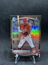 Naibel Mariano 2025 Bowman Chrome Baseball 1st Reptilian Refractor BCP-99 Reds 
