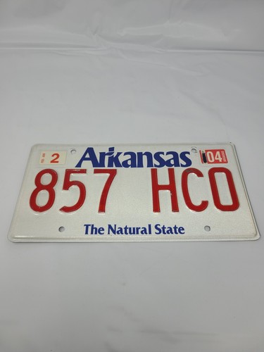 License Plate Arkansas 857 HCO “The Natural State” 2004 - Picture 1 of 2