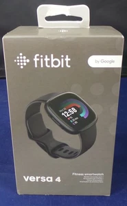 Fitbit Versa 4 Montres intelligentes de fitness Graphite Bande de l'infini du boîtier en aluminium Blk NEW