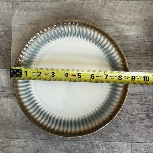 Laurie Gates Sunray blau 8,75 Salatteller gerippt Steinzeug reaktive Glasur EUC - Bild 3 von 5