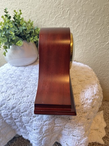 Vintage StrasbourgManor Dark Wood Mantle Westminster Quartz Chime Clock & Alarm. - Picture 7 of 14