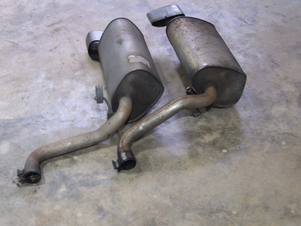 Juego de puntas cromadas silenciador trasero izquierdo/derecho Jaguar XF original 2009 Foto 3 de 4
