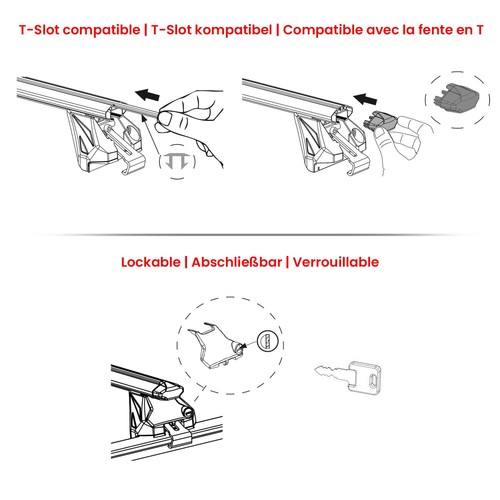Dachträger Grundtäger für Skoda Octavia mk4 Kombi 2020-25 100kg Alu ABE Schwarz - Bild 9 von 10