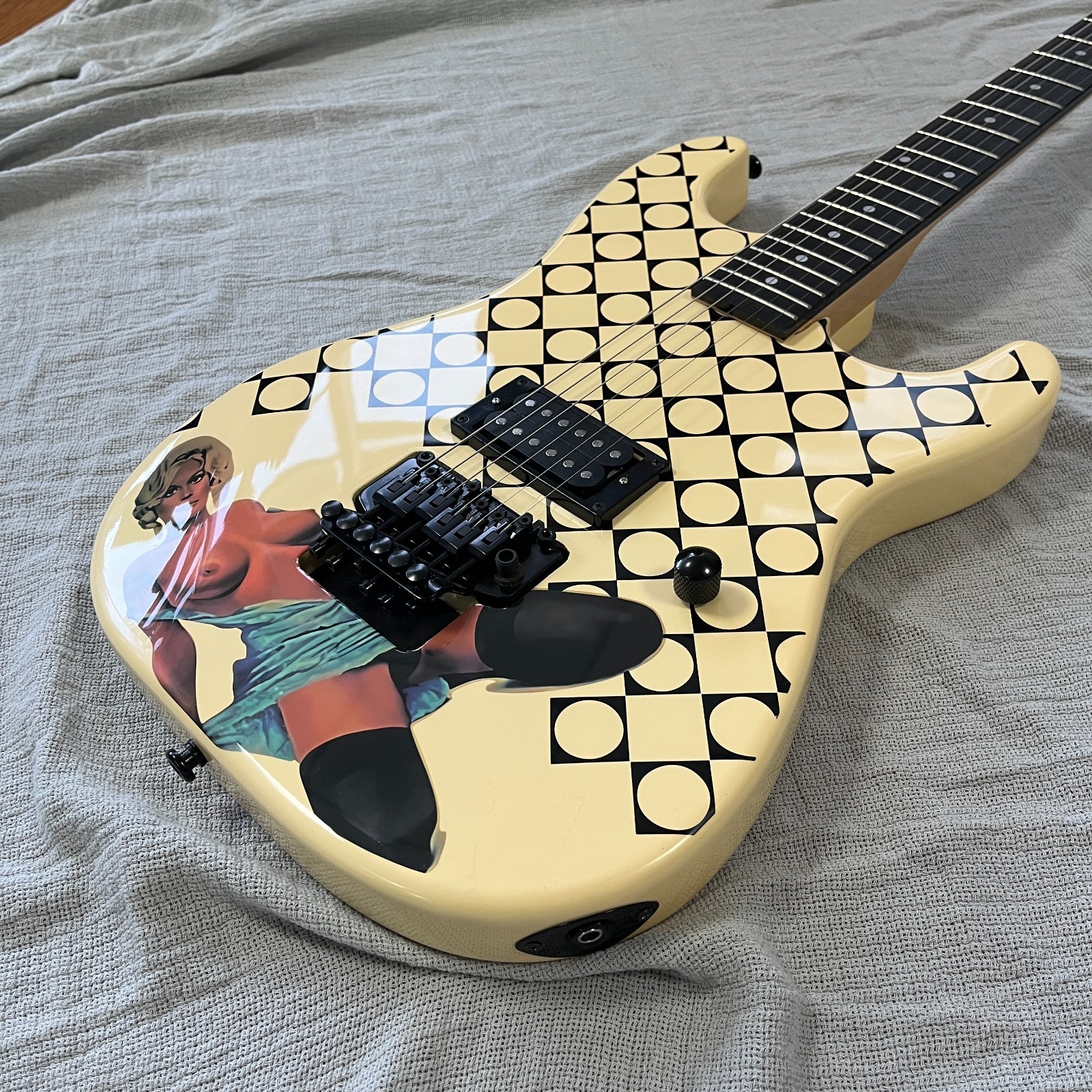 custom Charvel So-Cal style yellow Mahogany Body FR Bridge US warehouse