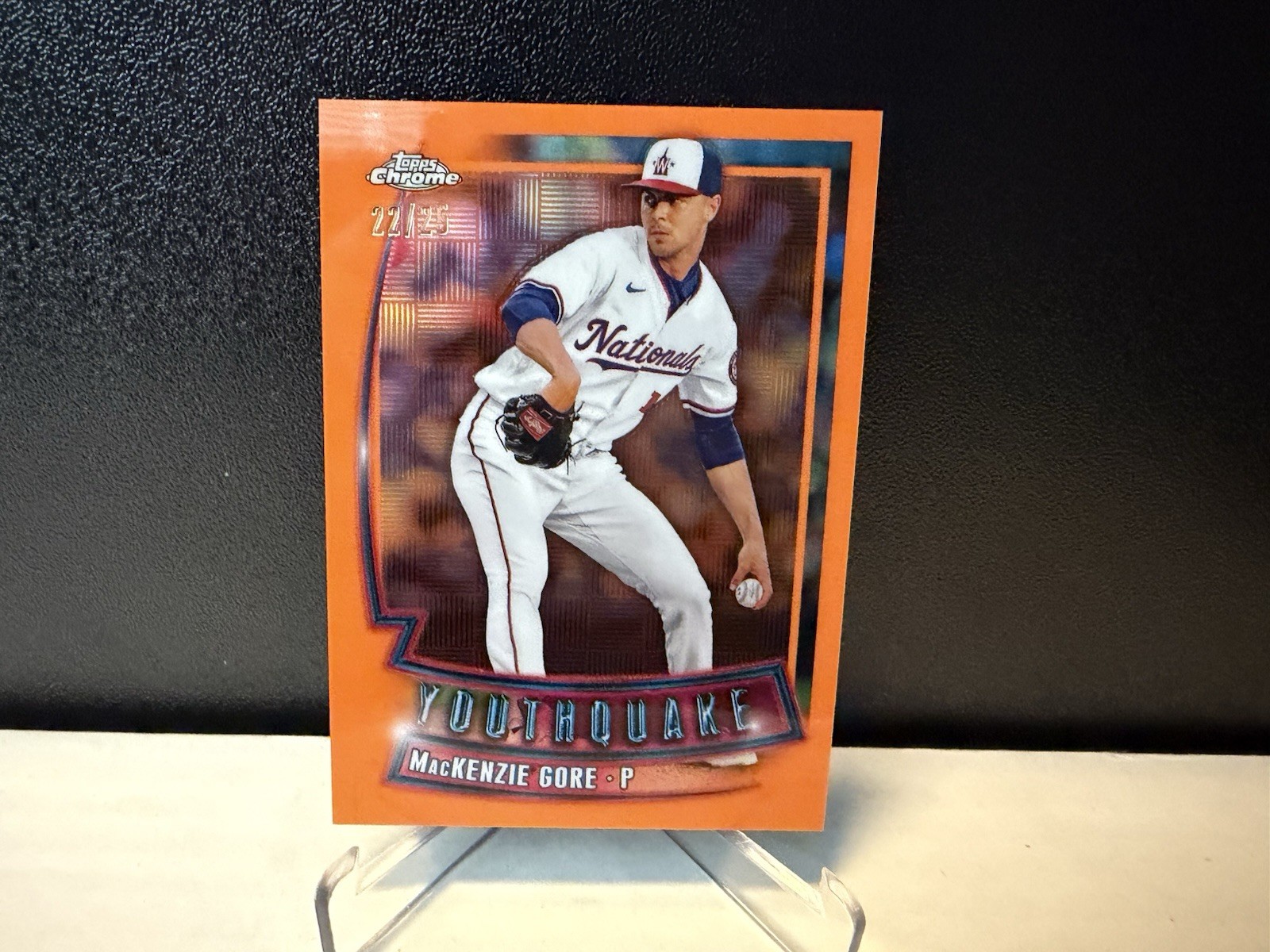 2023 Topps Chrome Orange /25 Youthquake MacKenzie Gore #YQ-16 Rangers Nationals