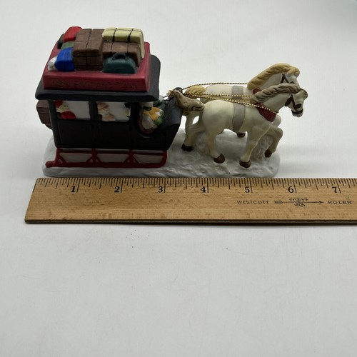 Estatuilla de Navidad Taxi Nueva Inglaterra Porcelana Coleccionables Dickensville De Colección - Imagen 8 de 16