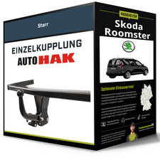 Starre Anhängerkupplung für SKODA Roomster 04.2010-07.2016 Typ 5J Auto Hak NEU