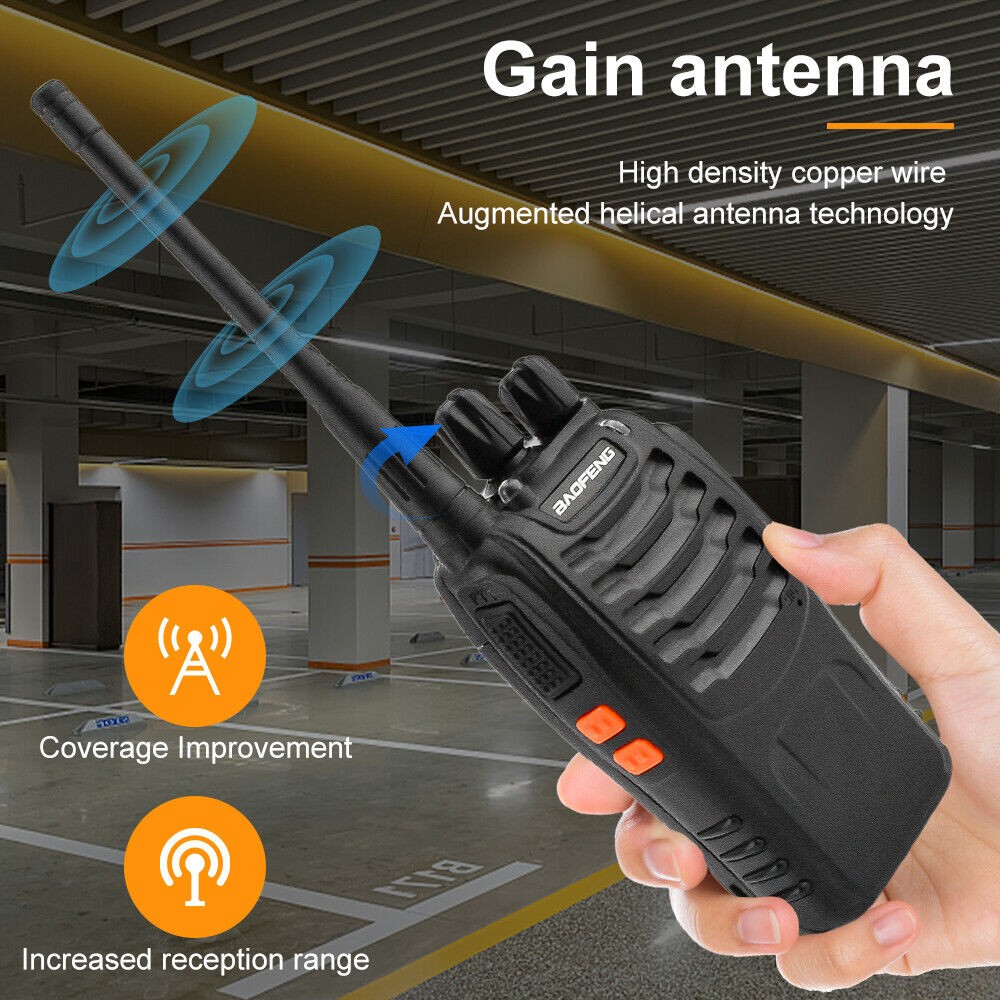 BAOFENG 2 STK Walkie Talkie Set mit Großer Reichweite 5km Funkgerät 16 Kanäle