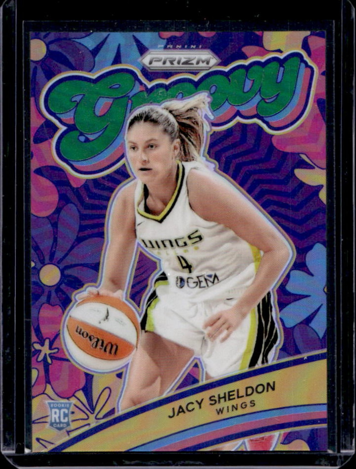 2024 Panini WNBA Prizm Jacy Sheldon Groovy RC Green Rookie #2 Wings