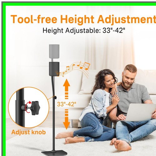 Verstellbare Universal Surround Lautsprecherständer für kleine Satellitenlautsprecher - Bild 5 von 5